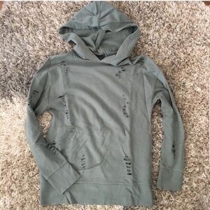 EUC TopShop distressed hoodie. size s